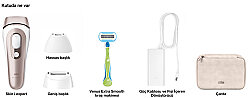 Braun IPL Skin i·expert, Evde Tüy Alma, Ücretsiz Uygulama, Çanta, Gillette Venus, 3 Başlık, PL7253 - 4