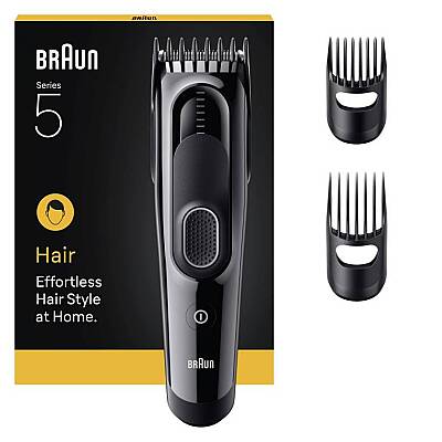 Braun Saç Kesme Makinesi Series 5, +3 Aksesuar, Ömür Boyu Keskin Bıçak, 17 Uzunluk, HC5530 - 1