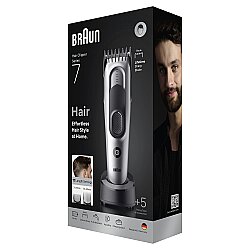 Braun Saç Kesme Makinesi Series 7, +5 Aksesuar, Ömür Boyu Keskin Bıçak, 17 Uzunluk, HC7590 - 9