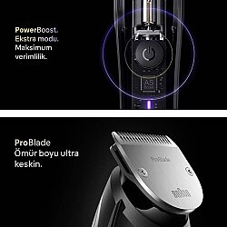 Braun Sakal Düzeltici Series 9, +7 Berber Ekipmanları, 52 Uzunluk, ProBlade, BT9520 - 3