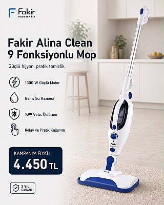 Fakir Alina Clean Çok Fonksiyonlu Buharlı Temizleyici - 1