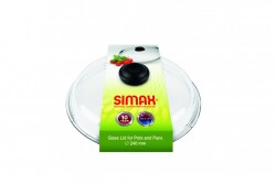 GLASS LID WITH PLASTIC KNOB FOR POTS AND PANS, HIGH, SLEEVE Collection : SIMAX Classic Ürün kodu:6346/16/M, 	Ø 173x34 - SIMAX