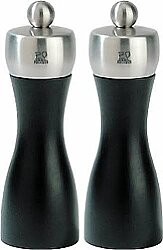 PEUGEOT KARABİBER & TUZ DEĞİRMENİ FİDJİ MAT SİYAH 2Lİ SET 15CM 097SCR217132 - PEUGEOT