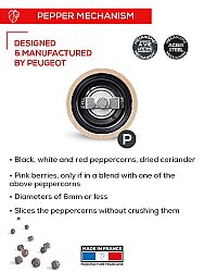 PEUGEOT PARİS U SELLECT KARABİBER + TUZ DEĞİRMEN SETİ 18CM 097SCR229647 - 5