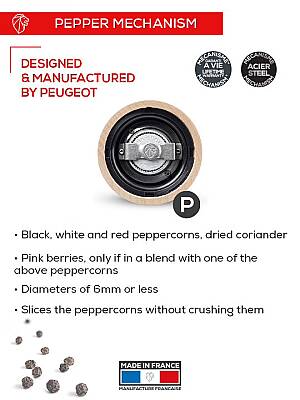 PEUGEOT PARİS U SELLECT KARABİBER + TUZ DEĞİRMEN SETİ 18CM 097SCR229647 - 5