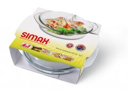 ROUND CASSEROLE WITH LID Collection : SIMAX Classic 6226/6236	3,50 + 1,60L, 	312x 268 x 119mm - SIMAX
